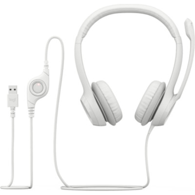 Навушники з мікрофоном Logitech H390 USB White (981-001286)