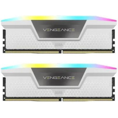 Пам'ять для настільних комп'ютерів Corsair 32 GB (2x16GB) DDR5 6000 MHz Vengeance RGB White (CMH32GX5M2B6000C30W)