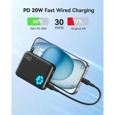 Зовнішній акумулятор (павербанк) INIU BI-B43 10000mAh Black