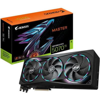 Відеокарта GIGABYTE AORUS GeForce RTX 5070 Ti Master 16G (GV-N507TAORUS M-16GD)