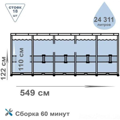 Басейн каркасний Bestway 56977 Басейн каркасний Bestway 56977