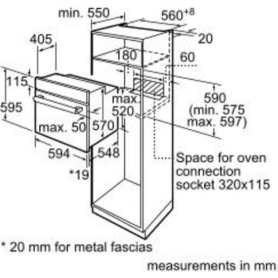 Духовка електрична Bosch HBF512BB1T