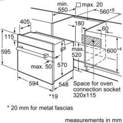 Духовка електрична Bosch HBF512BB1T