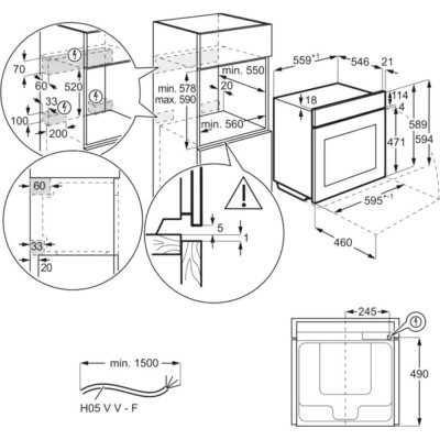 Духовка електрична Electrolux EOF5F50BV