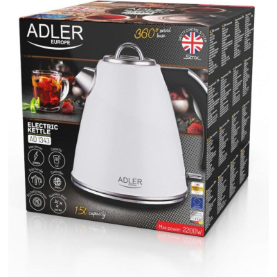 Електрочайник Adler AD 1343 White
