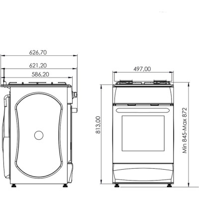 Газова плита Grunhelm G4F5600W