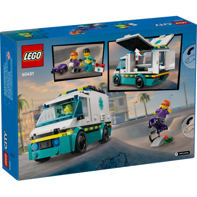 Блоковий конструктор LEGO City Швидка допомога (60451)
