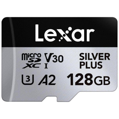 Карта пам'яті Lexar 128 GB microSDXC Professional Silver Plus UHS-I U3 V30 A2 Class 10 (LMSSIPL128G-BNANG)