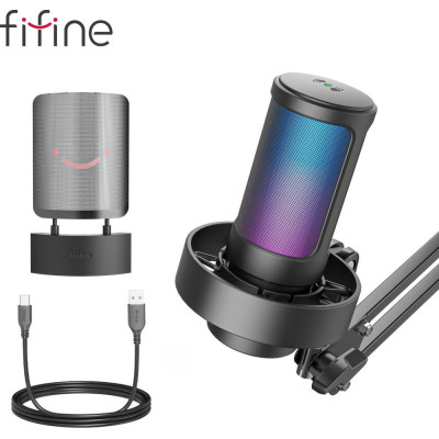 Мікрофон для ПК/ для стрімінгу, подкастів Fifine A8 Black