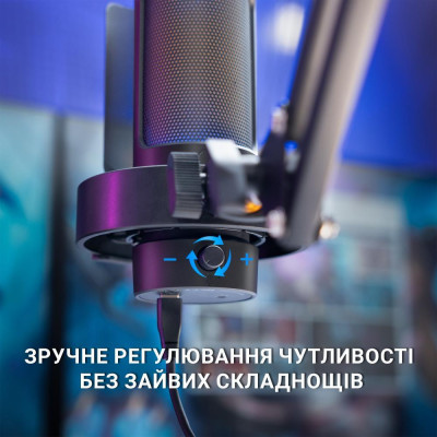 Мікрофон для ПК/ для стрімінгу, подкастів Fifine A8 Black