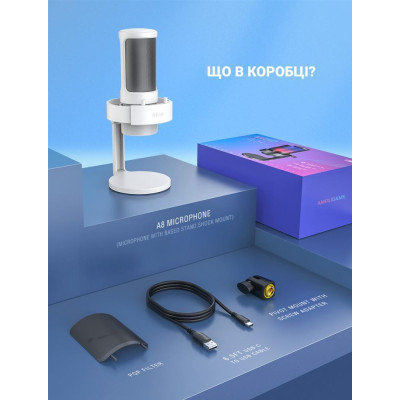 Мікрофон для ПК/ для стрімінгу, подкастів Fifine A8W