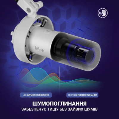 Мікрофон студійний/для ПК Fifine K688W