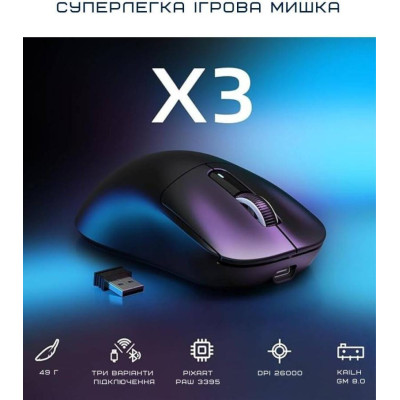 Миша ATTACK SHARK X3 Black