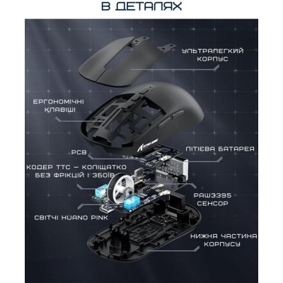 Миша ATTACK SHARK X6 Black