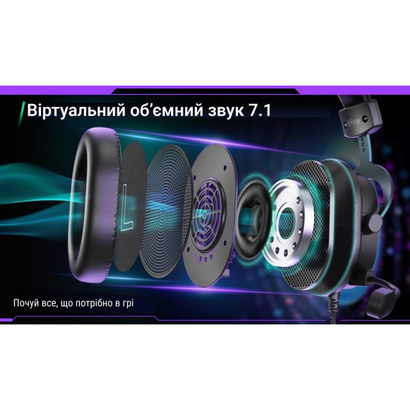 Навушники з мікрофоном Fifine H9 Black Навушники з мікрофоном Fifine H9 Black