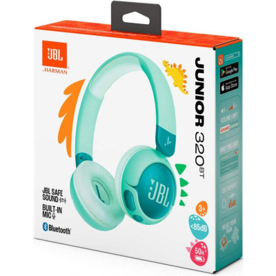 Навушники з мікрофоном JBL Junior 320BT Green (JBLJR320BTGRN)