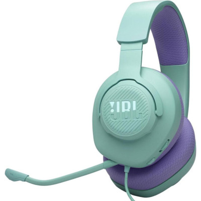 Навушники з мікрофоном JBL Quantum 100M2 Cyan (JBLQTUM100M2CYN)