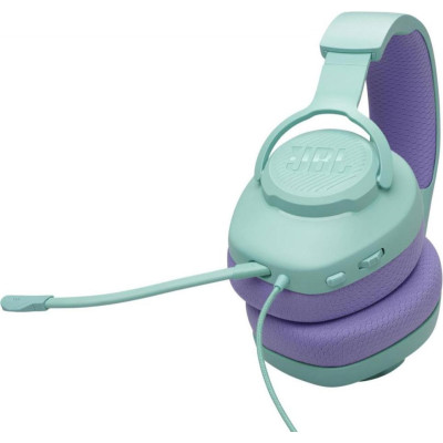 Навушники з мікрофоном JBL Quantum 100M2 Cyan (JBLQTUM100M2CYN)