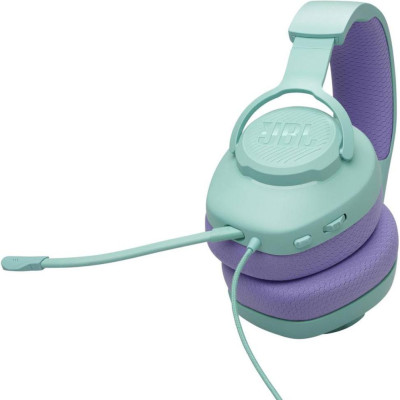 Навушники з мікрофоном JBL Quantum 100M2 Cyan (JBLQTUM100M2CYN)