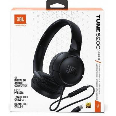 Навушники із мікрофоном JBL Tune 520C USB-C Black (JBLT520CBLK) Навушники із мікрофоном JBL Tune 520C USB-C Black (JBLT520CBLK)
