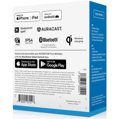Навушники TWS Sennheiser ACCENTUM True Wireless Black (700262)