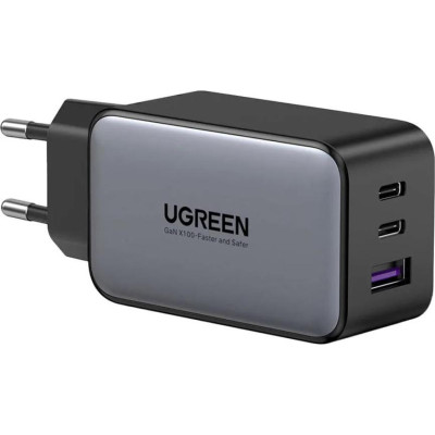 Зарядний пристрій UGREEN CD244 GaN X 65W QC4.0 PD3.0 Black (10335)