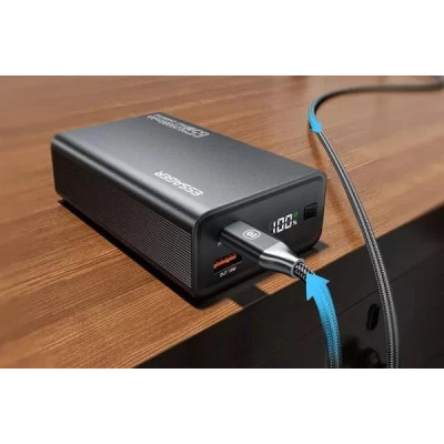 Зовнішній акумулятор (павербанк) Essager 20000mAh 65W Black (EDY65-LD01-Z)