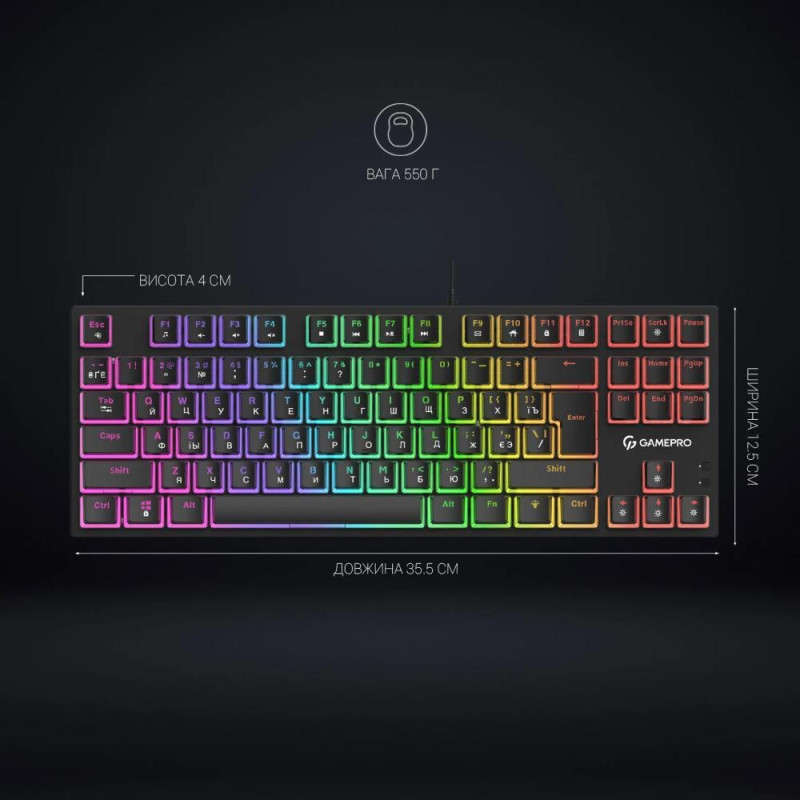 Клавіатура GamePro MK80B Black Клавіатура GamePro MK80B Black