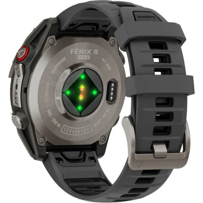 Смарт-годинник Garmin Fenix 8 Pro 47 mm AMOLED Titanium with Graphite/Black (010-03198-10/11)
