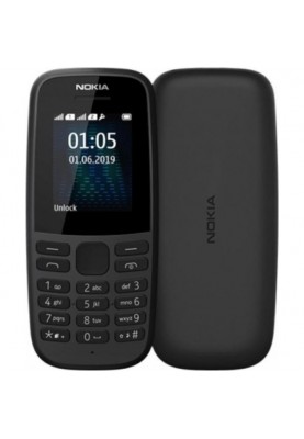 Мобільний телефон Nokia 105 Single Sim 2019 Black (16KIGB01A13)