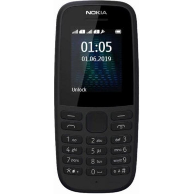 Мобільний телефон Nokia 105 Single Sim 2019 Black (16KIGB01A13)