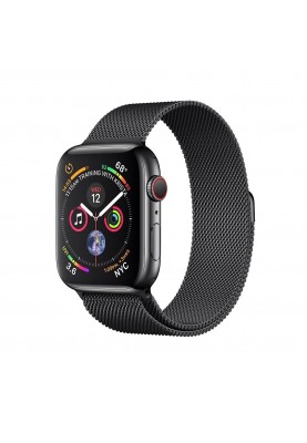 Смарт-годинник Apple Watch Series 4 GPS + LTE 44mm Black Steel w. Black Milanese l. Black Steel (MTV62, MTX32)