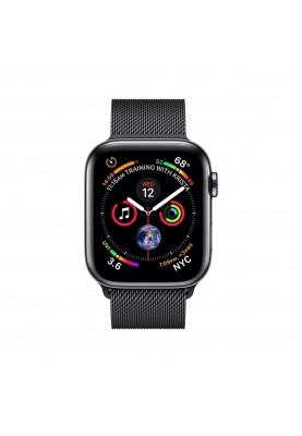 Смарт-годинник Apple Watch Series 4 GPS + LTE 44mm Black Steel w. Black Milanese l. Black Steel (MTV62, MTX32)