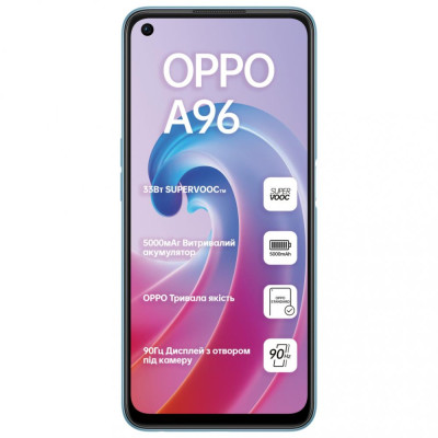 Смартфон OPPO A96 6/128GB Sunset Blue Смартфон OPPO A96 6/128GB Sunset Blue