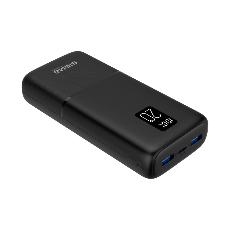 Зовнішній акумулятор (Power Bank) Sigma mobile X-power SI20A2QL 20000mAh Type-C PD20W QC22,5W Black (4827798423813)