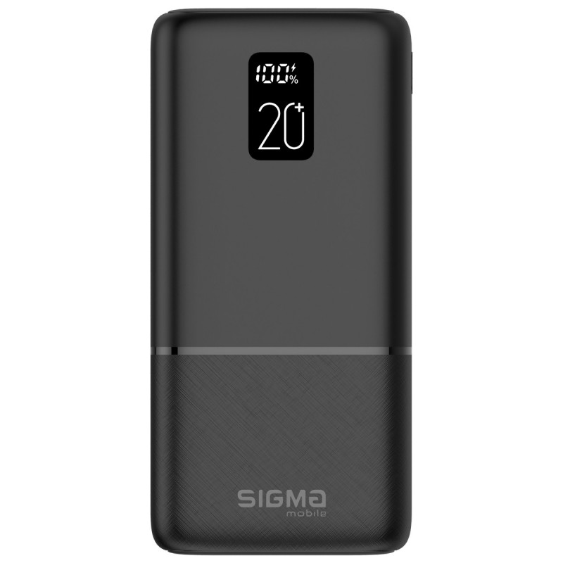 Зовнішній акумулятор (Power Bank) Sigma mobile X-power SI20A2QL 20000mAh Type-C PD20W QC22,5W Black (4827798423813)