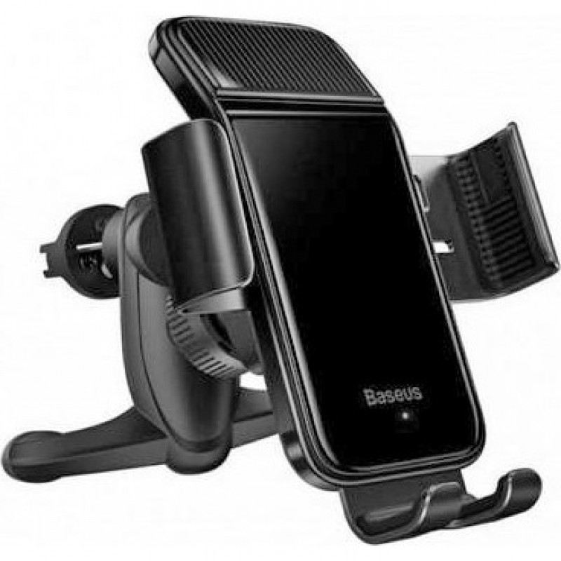 Автомобільний тримач для смартфона Baseus Smart Solar Power Wireless Car Mount Electric Holder Black (SUZG000001)