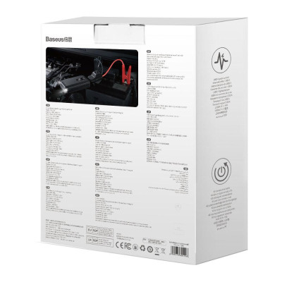 Автономний пусковий пристрій (бустер) Baseus Super Energy AirCar Jump Starter 10000mAh Black (CGNL020101)