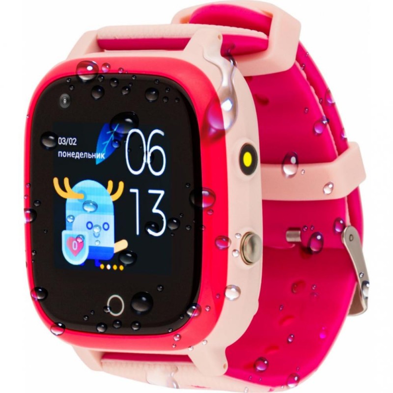 Дитячий розумний годинник AmiGo GO005 4G WIFI Thermometer Pink
