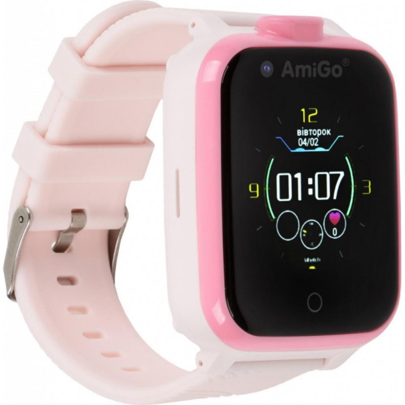 Дитячий розумний годинник AmiGo GO006 GPS 4G WIFI VIDEOCALL Pink