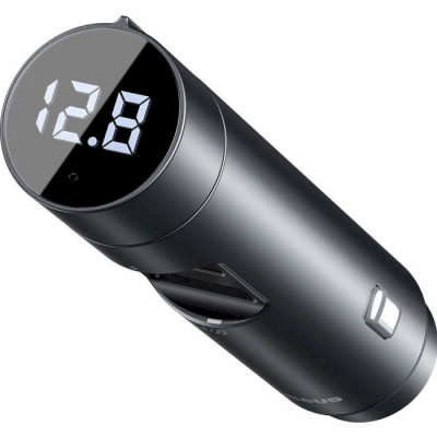 FM-трансмітер Baseus Energy Column Car Wireless MP3 Charger Deep Gray (CCNLZ-C0G)