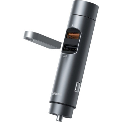FM-трансмітер Baseus Energy Column Car Wireless MP3 Charger Deep Gray (CCNLZ-C0G)