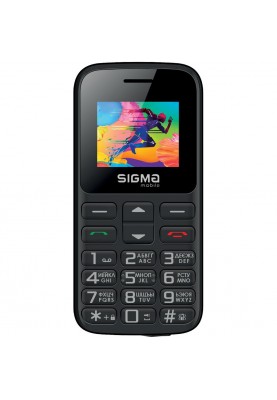 Мобільний телефон (бабушкофон) Sigma mobile Comfort 50 HIT Black