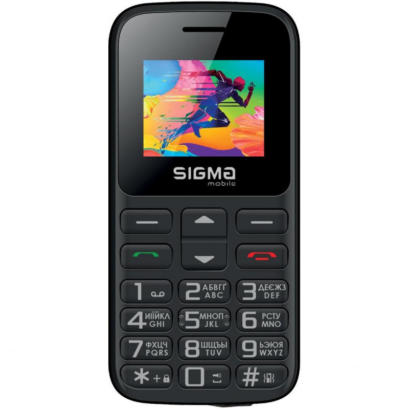 Мобільний телефон (бабушкофон) Sigma mobile Comfort 50 HIT Black