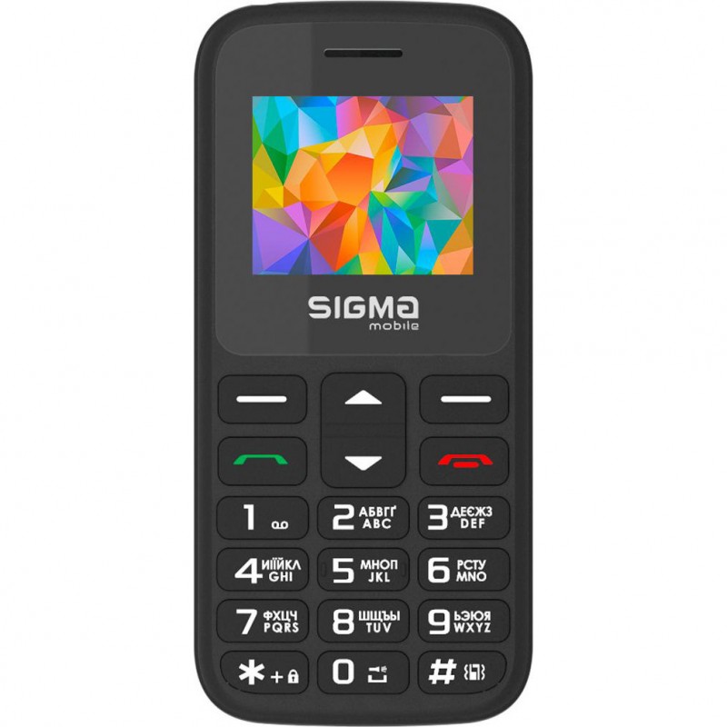 Мобільний телефон (бабушкофон) Sigma mobile Comfort 50 HIT Black