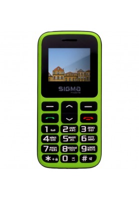 Мобільний телефон (бабушкофон) Sigma mobile Comfort 50 HIT Black-Green