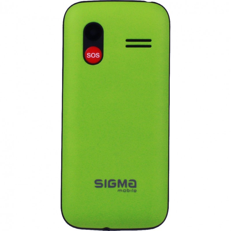 Мобільний телефон (бабушкофон) Sigma mobile Comfort 50 HIT Black-Green