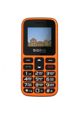 Мобільний телефон (бабушкофон) Sigma mobile Comfort 50 HIT Orange