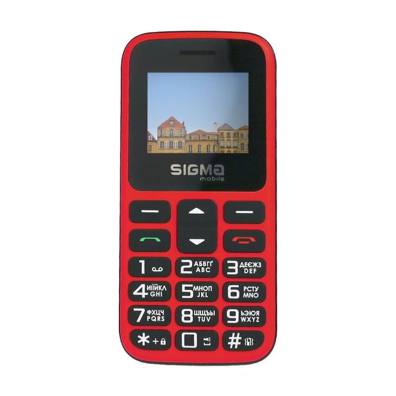 Мобільний телефон (бабушкофон) Sigma mobile Comfort 50 HIT Red