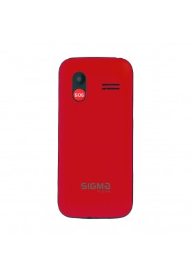 Мобільний телефон (бабушкофон) Sigma mobile Comfort 50 HIT Red